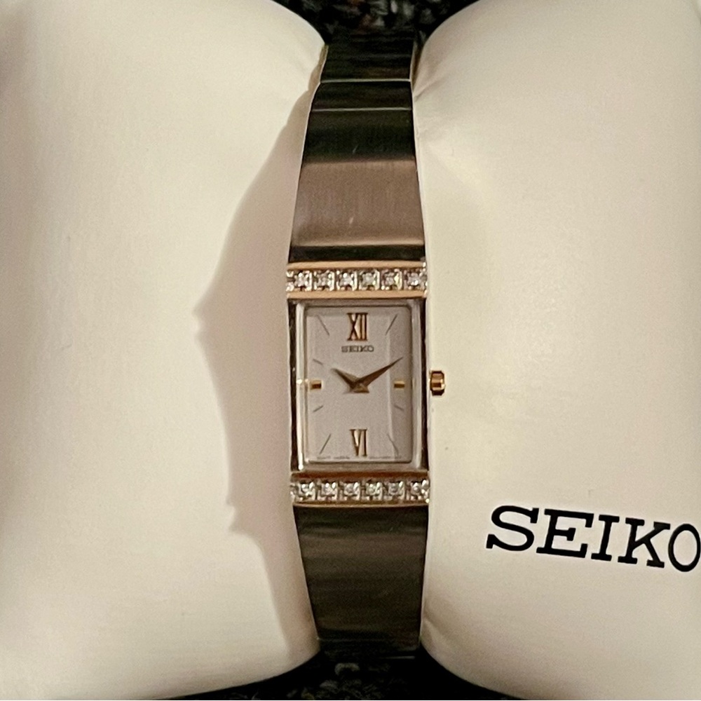 Seiko Two-Tone Diamond & Metallic Watch